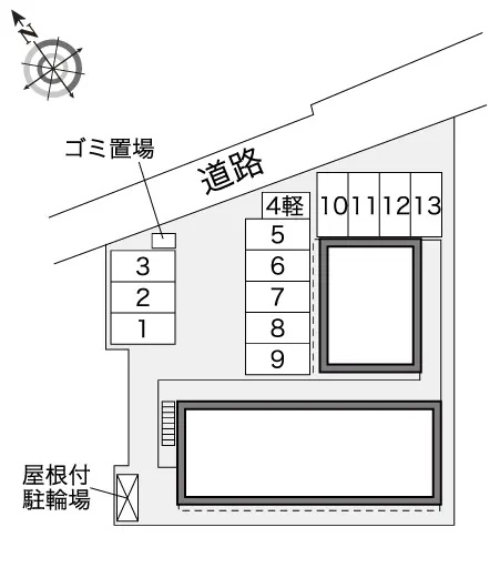 ★手数料０円★四日市市西富田町　月極駐車場（LP）